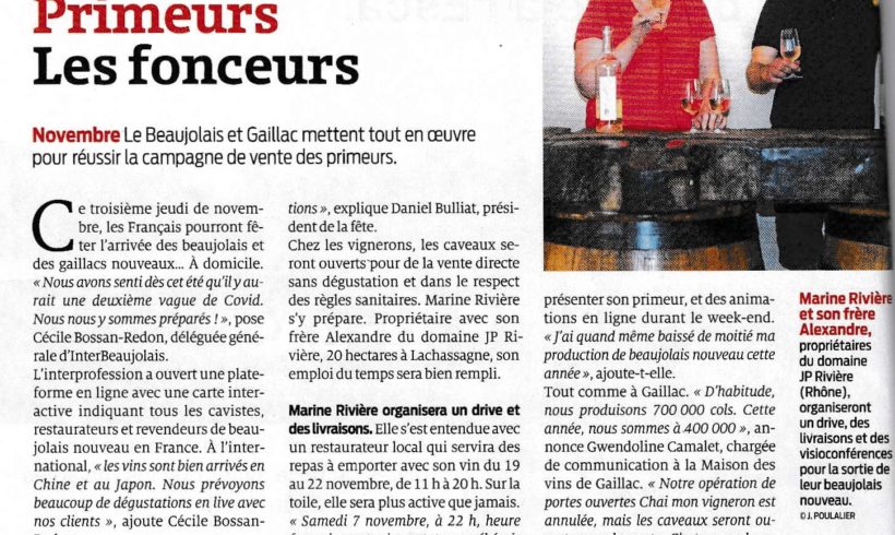 Mille mercis pour la réussite du Beaujolais Nouveau 2020 Mille mercis pour la réussite du Beaujolais Nouveau 2020