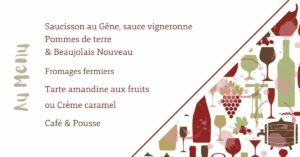 repas Beaujolais nouveau